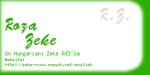 roza zeke business card